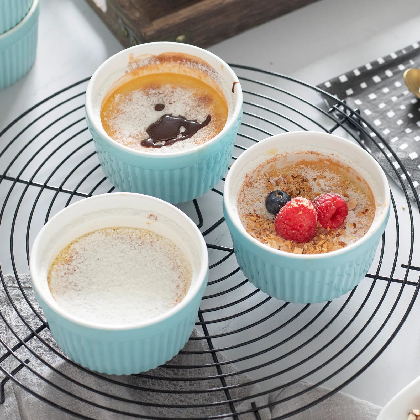 Wedding White Porcelain Ramekins - Set of 6